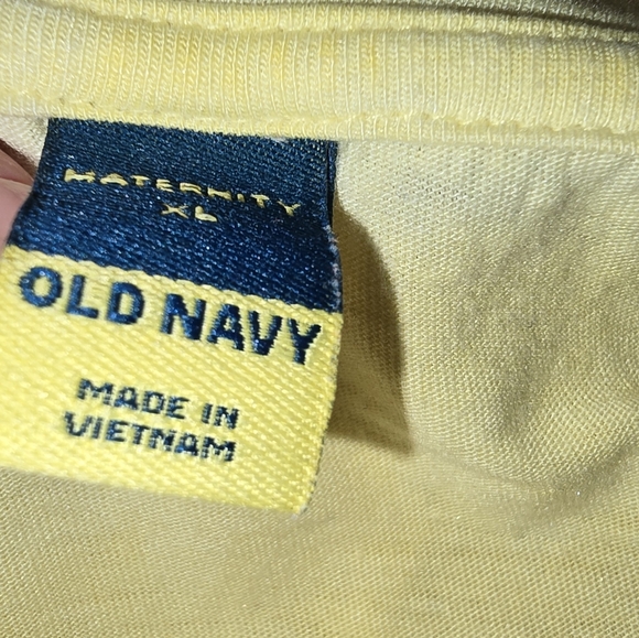 Old Navy: Maternity XL, Long Sleeve/ Twist Waist, Acid Wash Yellow, EUC - Picture 4 of 6